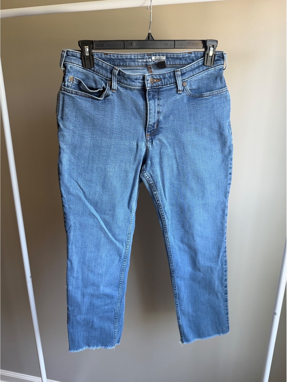 Carhartt Relaxed Fit Jeans Distressed Hem
